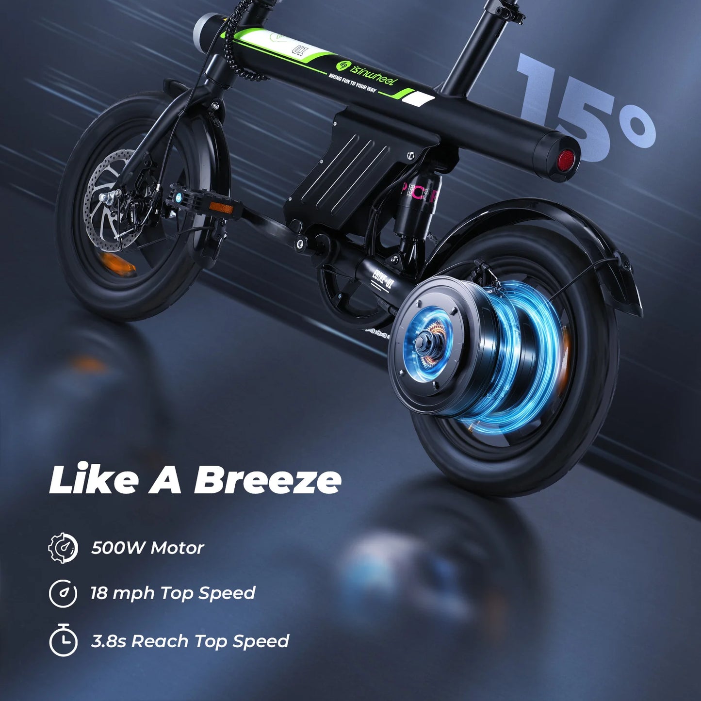 Isinwheel U1 14" 36V 250W hidden battery commuter electric bicycle