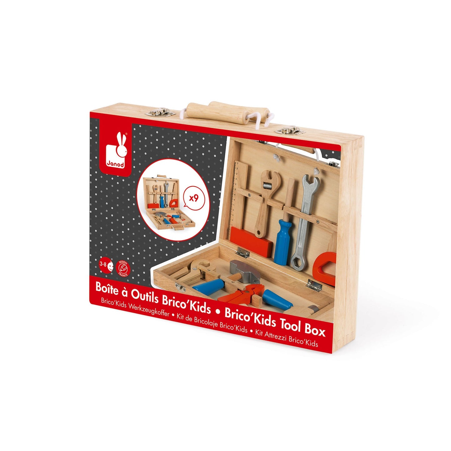 🇫🇷 Janod Brico'kids Wooden Tool Box