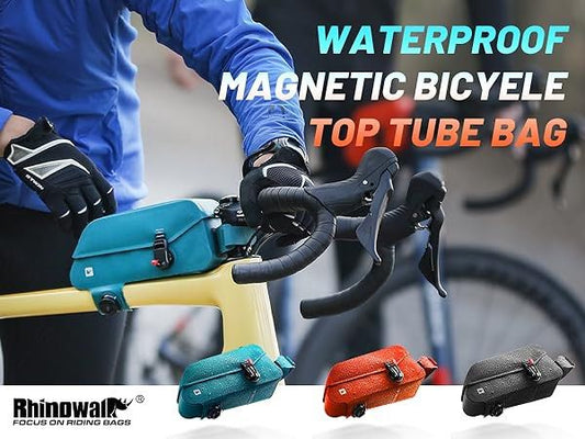 Rhinowalk Bike Frame Bag with Magnetic Flap Waterproof Bicycle Top Tube Bag MTB Road Bike
