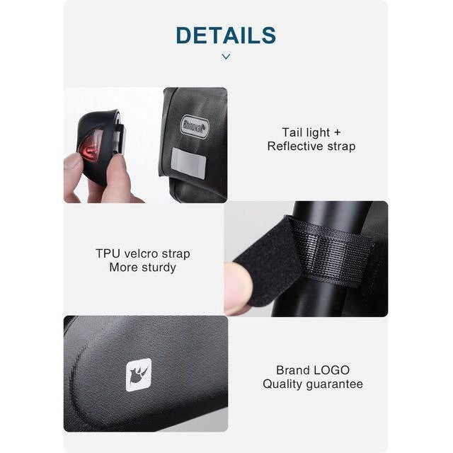 Rhinowalk 1.2L bicycle tail bag quick release buckle