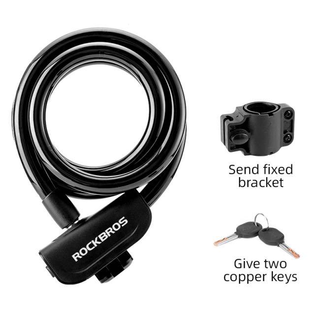 Rockbros Bicycle Lock Anti-theft Lock with Bicycle Lock Frame and Key Bicycle Bike Lock
