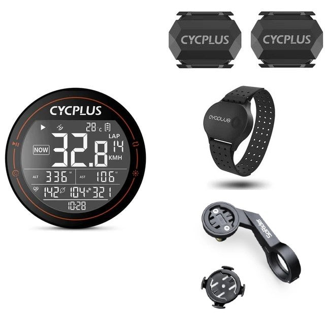 Cycplus M2 cycling computer Bike Computer Speed / Cadence HRM Bundle