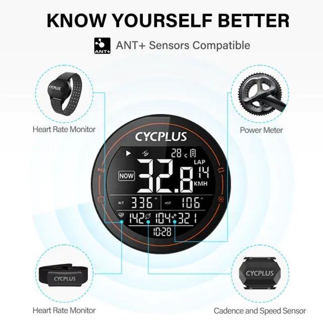 Cycplus M2 cycling computer Bike Computer Speed / Cadence HRM Bundle