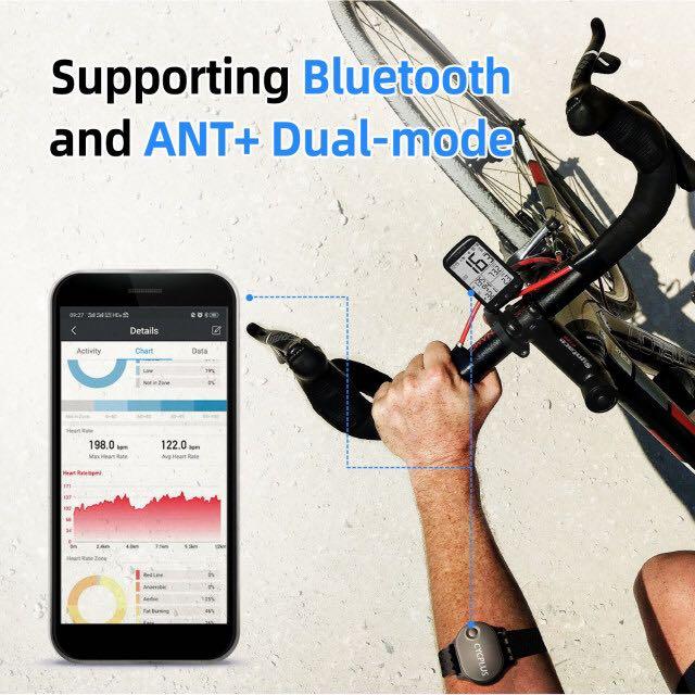 Cycplus M2 cycling computer Bike Computer Speed / Cadence HRM Bundle