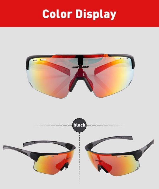 GUB Polarised Lens Outdoor Sunglasses w/ 3 Lens Interchangeable
