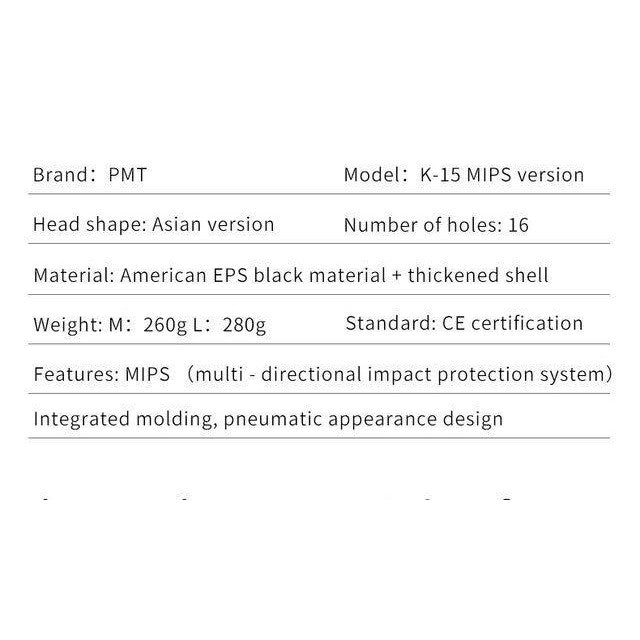 PMT K-15 Mips Cycling Helmet Road Helmet Super Protective Aerodynamic Design