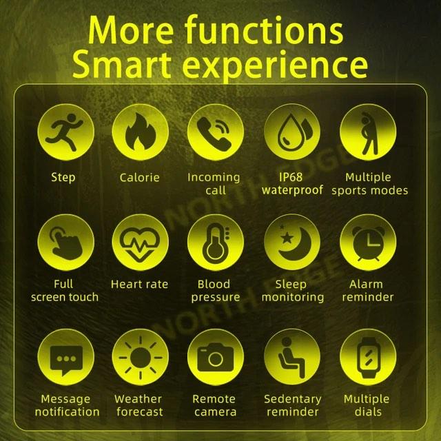 North Edge MAR2 Smart Watch Tactic Waterproof Outdoor Smart Waterproof Watch Tactical Sports Outdoor Watch