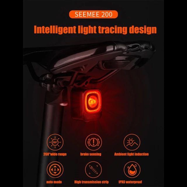 Magicshine SEEMEE 200 Highway Smart Bicycle Tail Light Induction Tail Light USB Charging Smart Tail Light