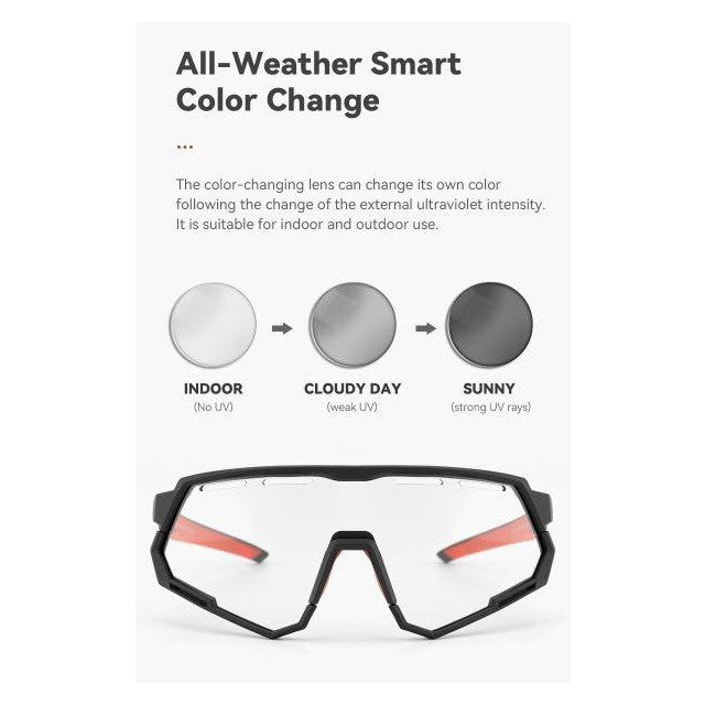 Rockbros Outdoor Sunglasses Sports Sunscreen Glasses Interchangeable Polarized Mirror Gradient Mirror Black Red Frame Outdoor Sunglasses