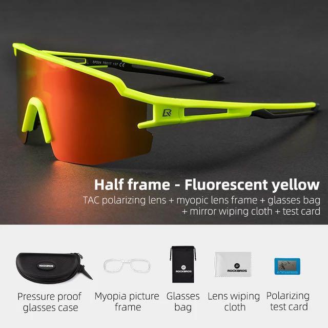 Rockbros Sports Glasses Polarized Glasses Half Frame Sun Protection Outdoor Glasses