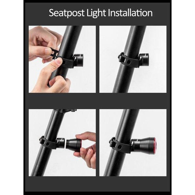 Rockbros Q5 Smart Induction Brake Bicycle Tail Light (Double Bracket Version) Smart Tail Light
