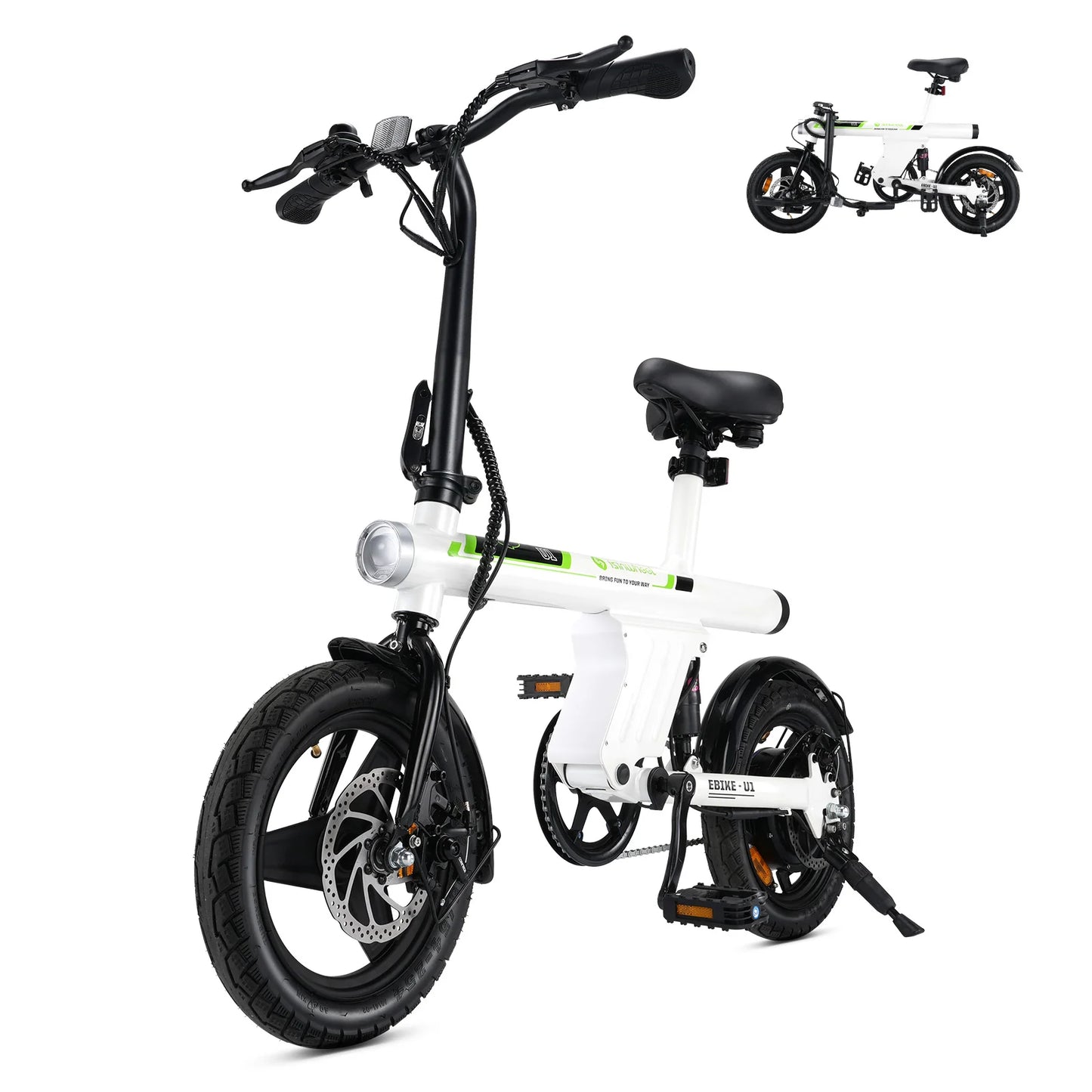 Isinwheel U1 14" 36V 250W hidden battery commuter electric bicycle