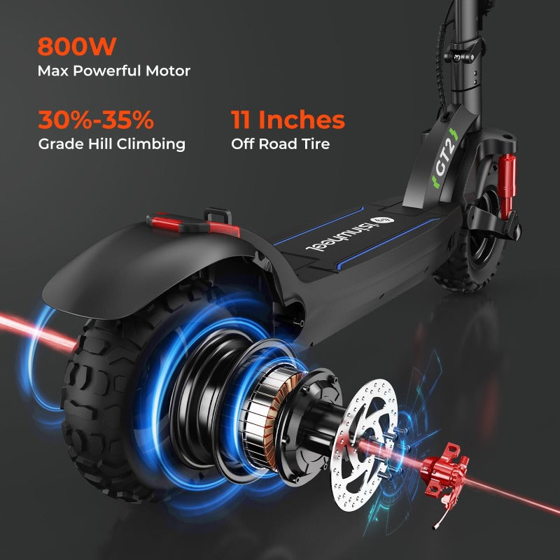 isinwheel GT2 11" 800W Off Road E-scooter Electric Scooter