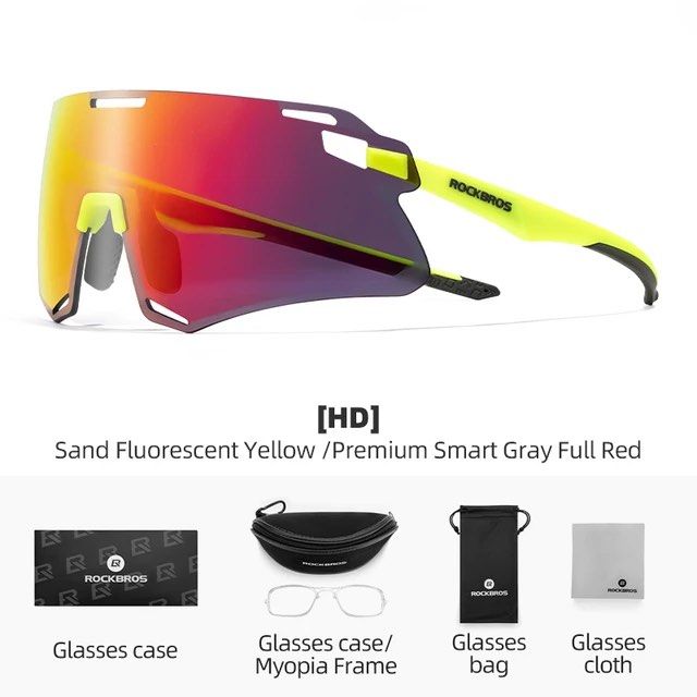 Rockbros Photochromic HD Framless TR90 frame sunglasses bicycle visor