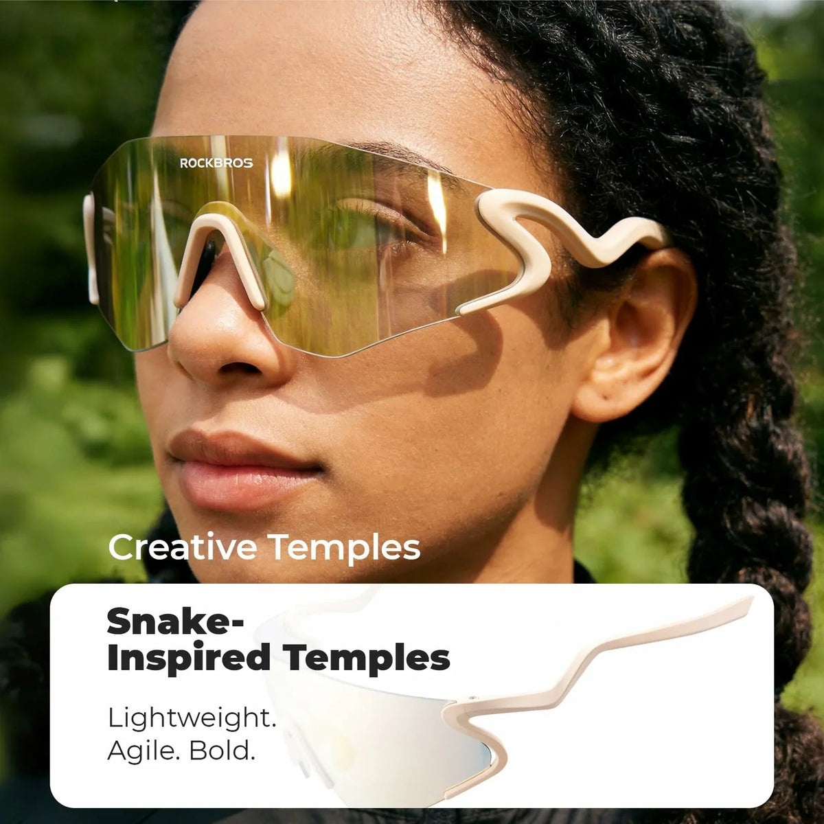 Rockbros Agile Snake Photochromic Sports Sunglasses Ultra-Light TR90 Cycling Eyewear