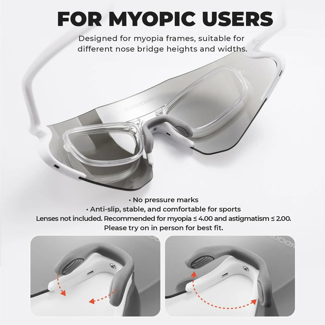 Rockbros Agile Snake Photochromic Sports Sunglasses Ultra-Light TR90 Cycling Eyewear
