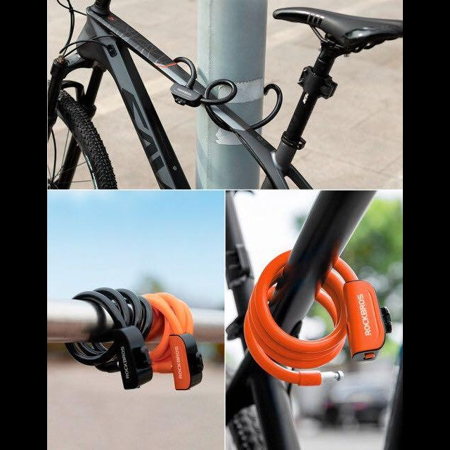 Rockbros Bicycle Lock Anti-theft Lock with Bicycle Lock Frame and Key Bicycle Bike Lock 