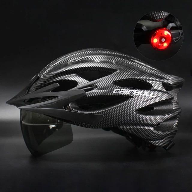 Cairbull ALLROAD Adult All road Bike Helmet Rear LED Light Magnetic Sun Visor