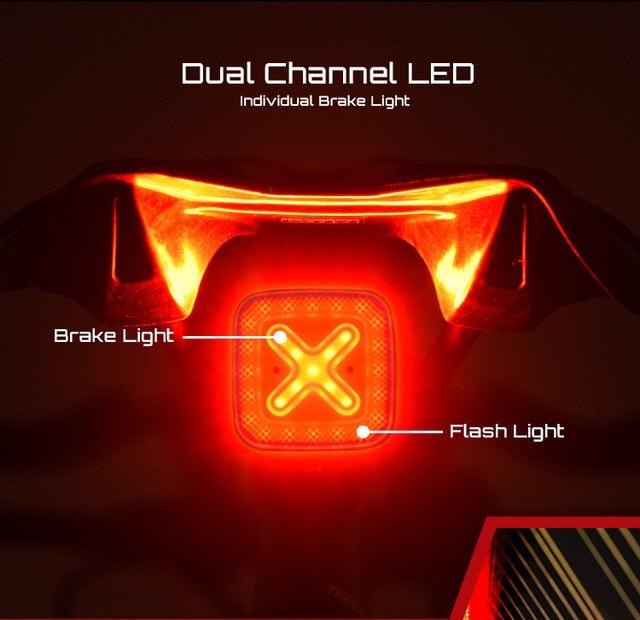 Enfitnix Cubelite III Smart Bike Tail Light Brake Induction USB Charging Smart Tail Light USB Charging