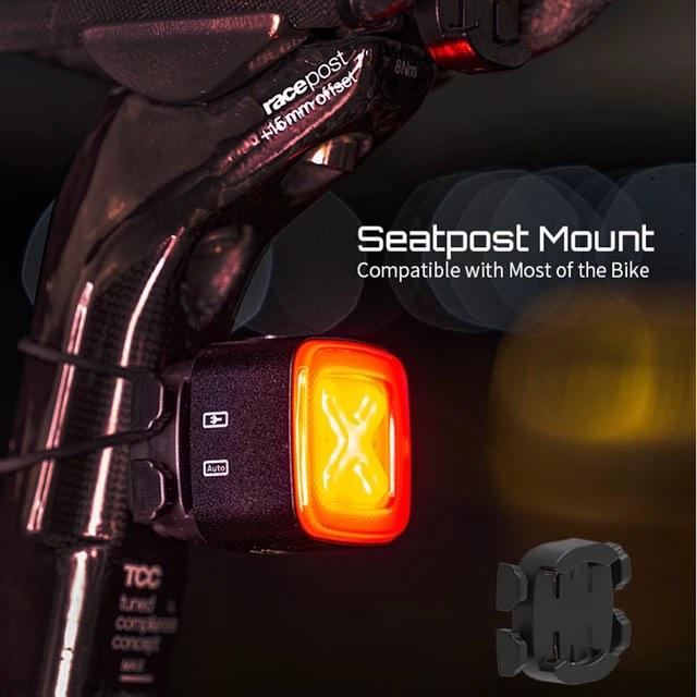 Enfitnix Cubelite III Smart Bike Tail Light Brake Induction USB Charging Smart Tail Light USB Charging