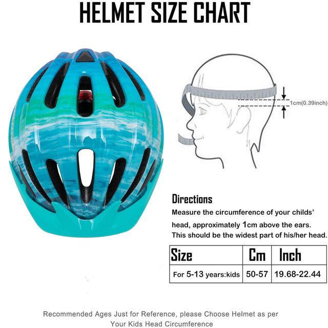 Exclusky youth bicycle helmet with tail light detachable sun protection gear