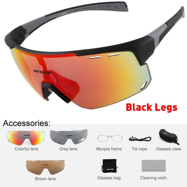 GUB Polarised Lens Outdoor Sunglasses w/ 3 Lens Interchangeable
