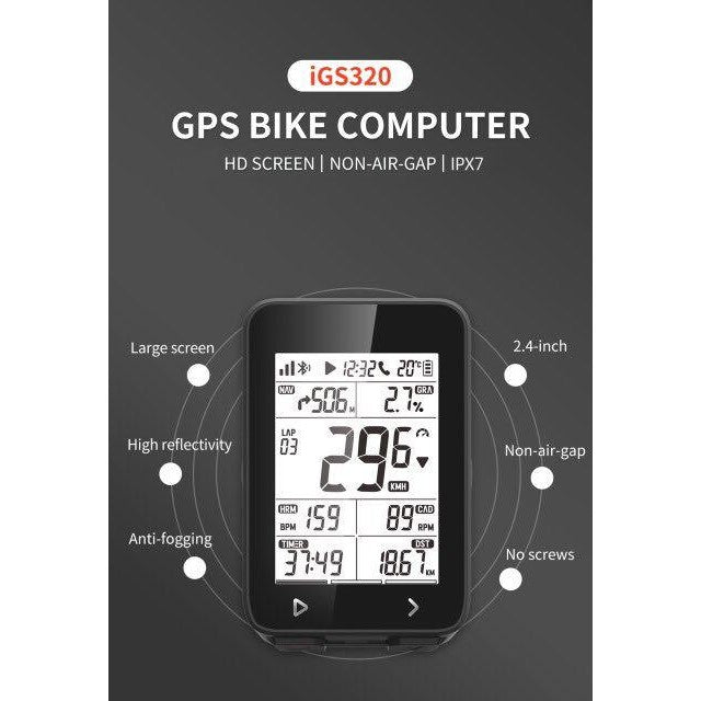 iGPSPORT iGS320 New Generation Wireless Bike Meter Car Meter/Meter Bluetooth ANT+ Connects to Wireless Bike GPS Computer