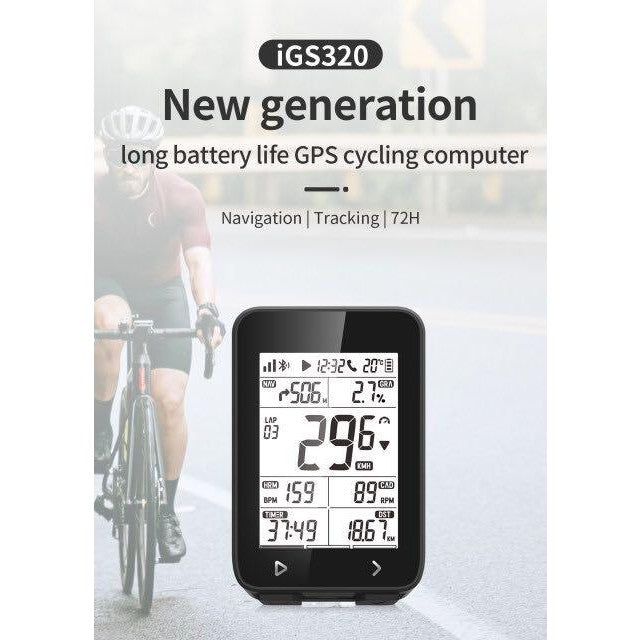 iGPSPORT iGS320 New Generation Wireless Bike Meter Car Meter/Meter Bluetooth ANT+ Connects to Wireless Bike GPS Computer