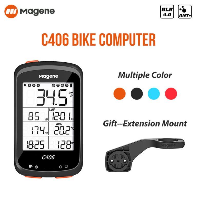 Magene C406 GPS English version Bicycle computer wireless meter/code meter with extension bracket Bike Computer English version 