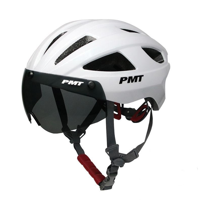 PMT Miduo 2.0 Ventilated Breathable Helmet Cycling Helmet with Gray Magnetic Goggles