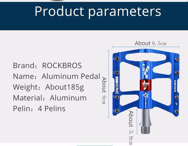 Rockbros aluminum alloy pedal lightweight design bicycle pedal waterproof and dustproof Bike Bicycle Pedal 