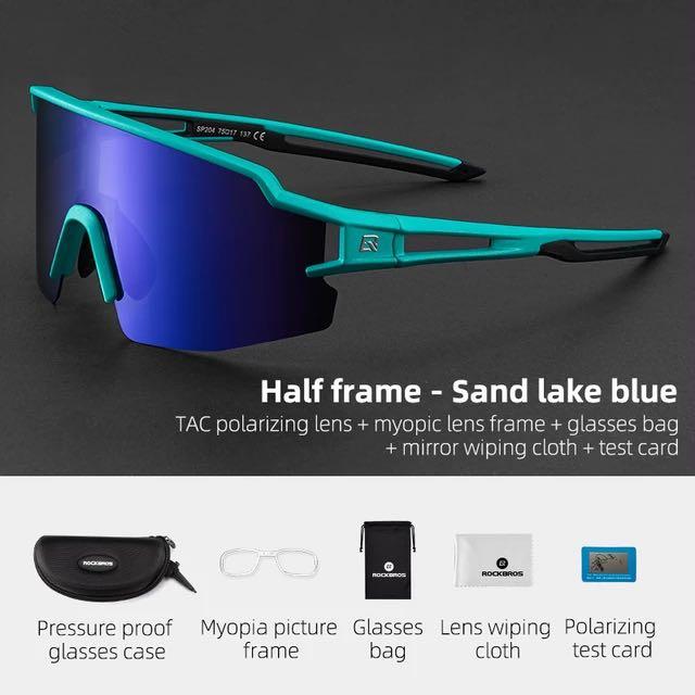 Rockbros Sports Glasses Polarized Glasses Half Frame Sun Protection Outdoor Glasses