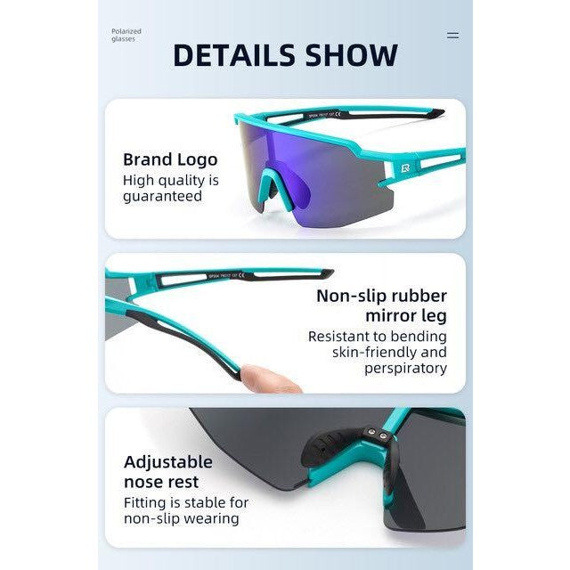 Rockbros Sports Glasses Polarized Glasses Half Frame Sun Protection Outdoor Glasses