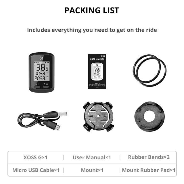 Xoss G+ Wireless Cycling Computer Sensor Heart Rate Armband 3 in 1 Set Speed/ Cadence HRM Bundle