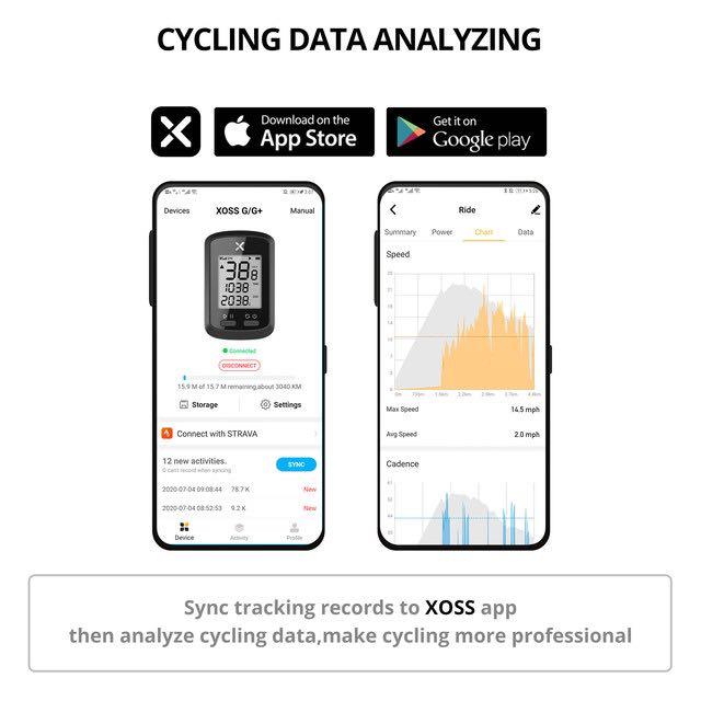 Xoss G+ Wireless Cycling Computer Sensor Heart Rate Armband 3 in 1 Set Speed/ Cadence HRM Bundle