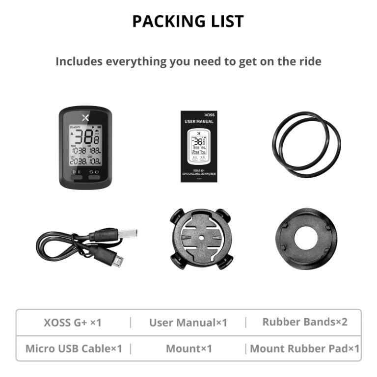 XOSS G+/G Plus Wireless Road Cycling Meter GPS Driving Speed ​​Distance Positioning Function Wireless Cycling Computer