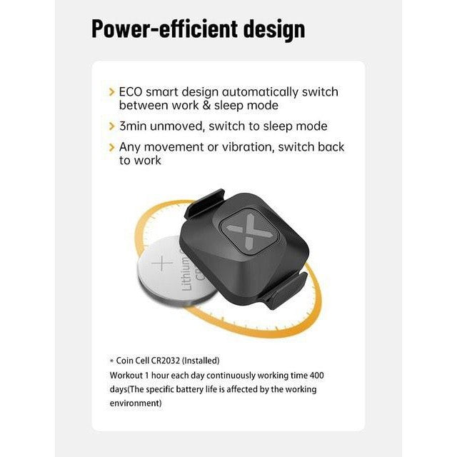 XOSS VORTEX Cadence Speed ​​Cycling Sensor ANT+ Bluetooth compatible w/ Garmin IGSPORT BRYTON